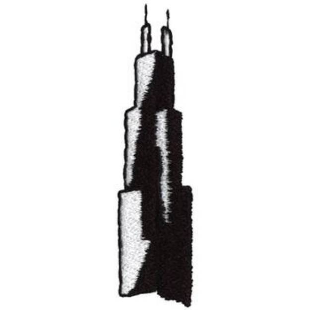Picture of Sears Tower Machine Embroidery Design