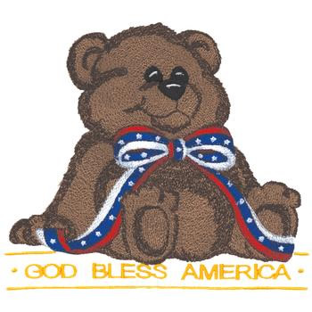 Patriotic Teddy Machine Embroidery Design