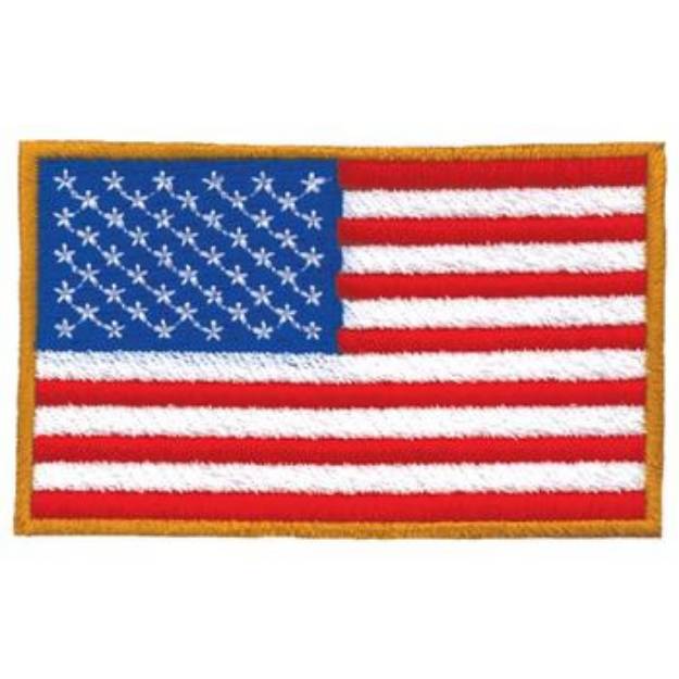 Picture of U S A Flag Machine Embroidery Design