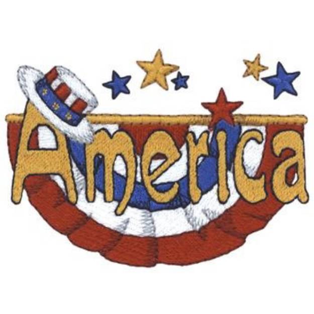 Picture of America Machine Embroidery Design