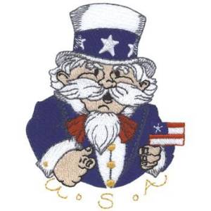 Picture of Uncle Sam Machine Embroidery Design