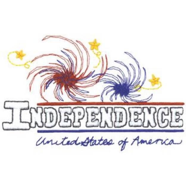 Picture of Independence Machine Embroidery Design