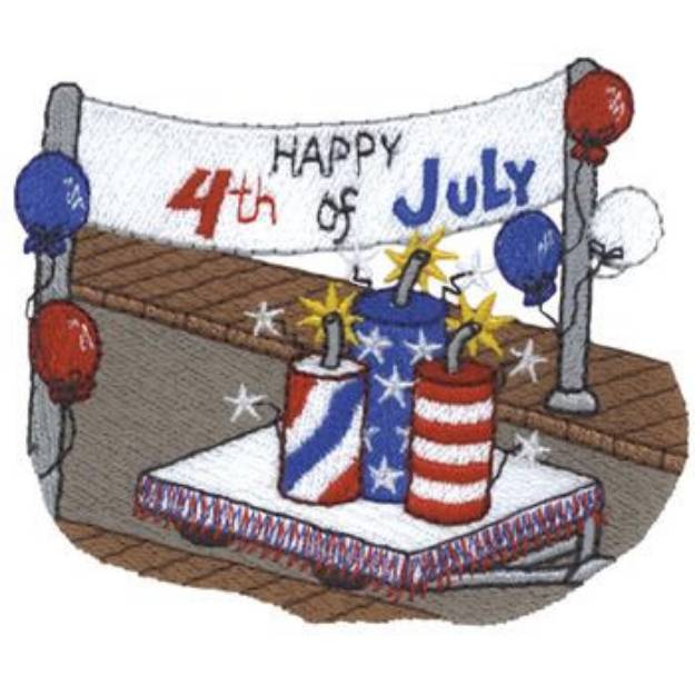 Picture of 4th Of July Parade Machine Embroidery Design