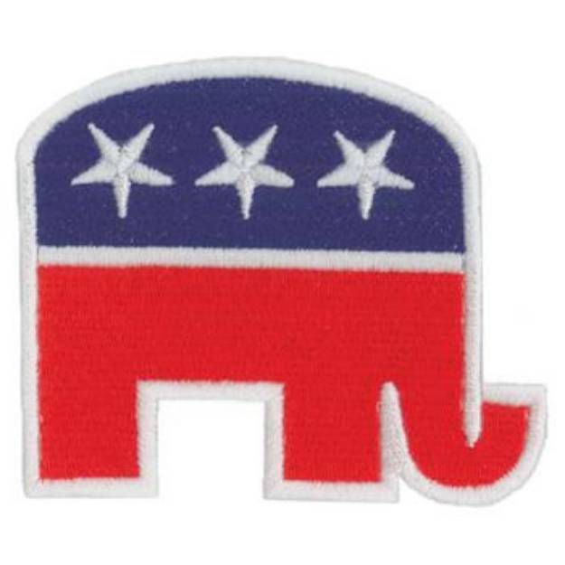 Picture of Republican Logo Machine Embroidery Design