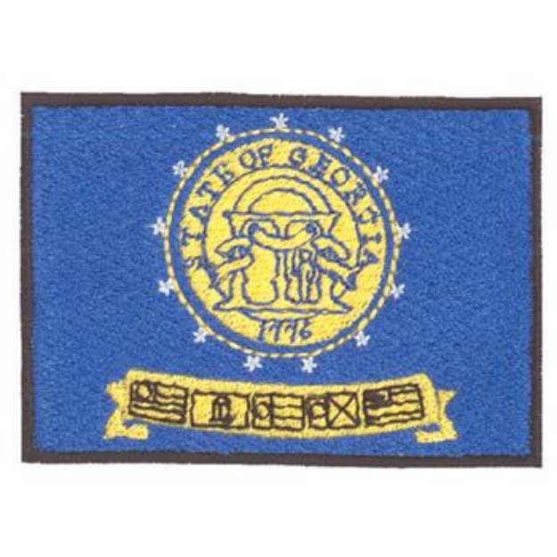 Picture of Georgia State Flag Machine Embroidery Design