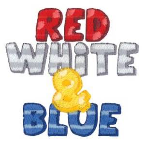 Picture of Red White & Blue Machine Embroidery Design