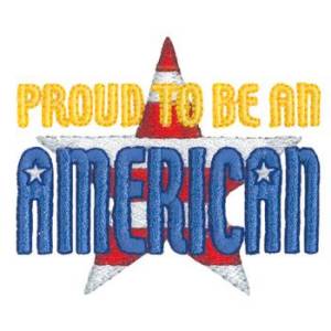 Picture of Proud American Machine Embroidery Design