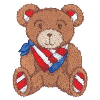 Patritoic Teddy Bear Machine Embroidery Design