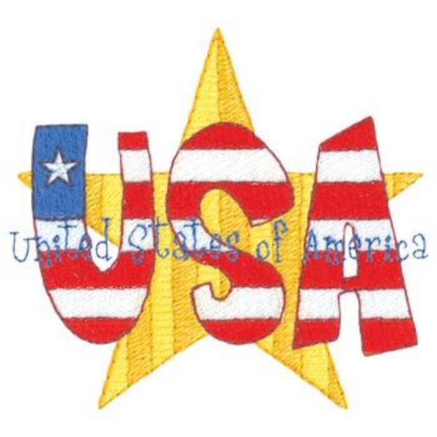 Picture of Star USA Machine Embroidery Design