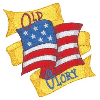 Old Glory Machine Embroidery Design