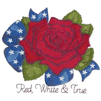 Red, White & True Machine Embroidery Design