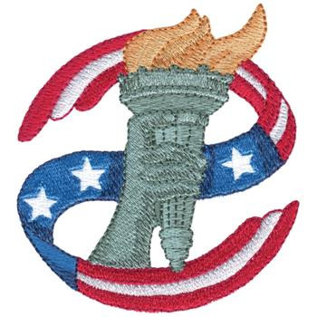 Liberty Torch Machine Embroidery Design