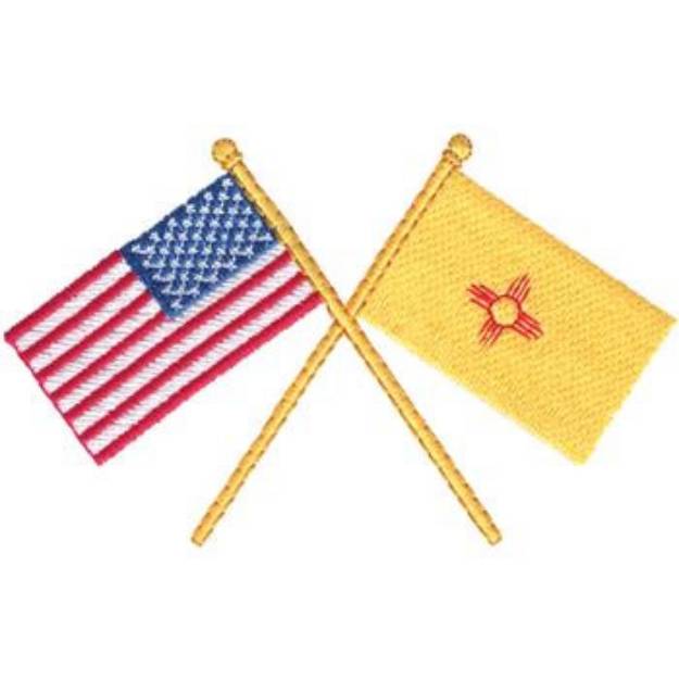 Picture of USA & New Mexico Machine Embroidery Design