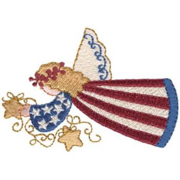 Picture of Americana Angel Machine Embroidery Design