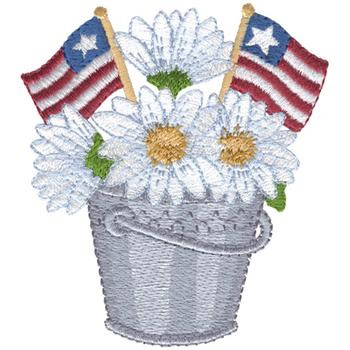 Patriotic Bouquet Machine Embroidery Design
