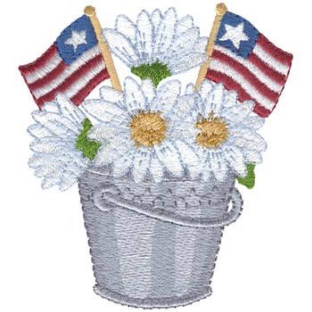 Picture of Patriotic Bouquet Machine Embroidery Design