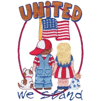 United We Stand Machine Embroidery Design