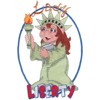 Lady Liberty Machine Embroidery Design
