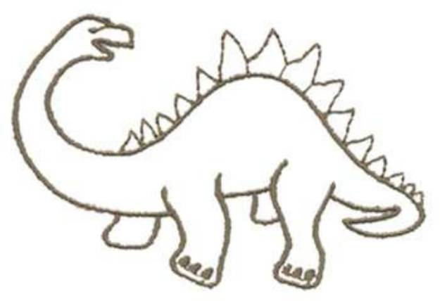 Picture of Dinosaur Outline Machine Embroidery Design