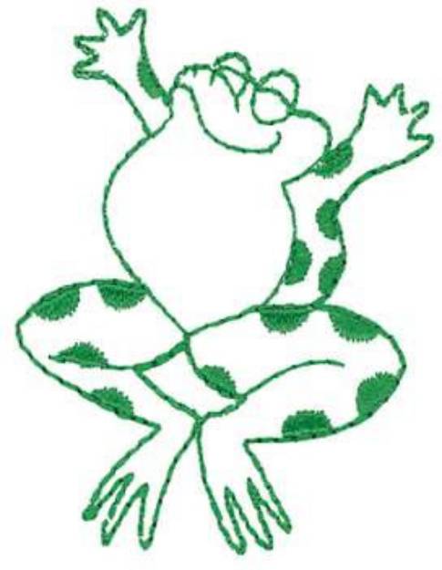 Picture of Frog Outline Machine Embroidery Design