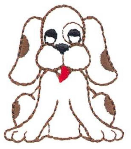 Picture of Puppy Outline Machine Embroidery Design