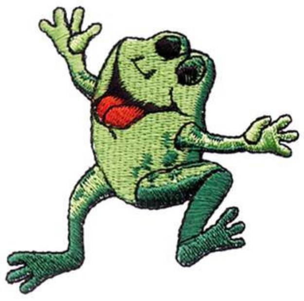 Picture of Laughing Frog Machine Embroidery Design