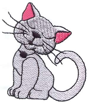 Smiling Cat Machine Embroidery Design
