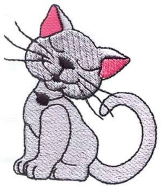 Picture of Smiling Cat Machine Embroidery Design