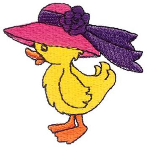 Picture of Duck with Hat Machine Embroidery Design