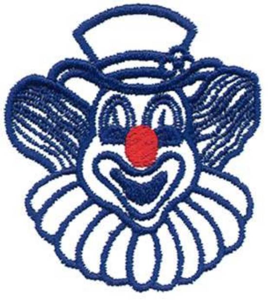 Picture of Clown Outline Machine Embroidery Design