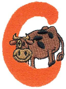 C Cow Machine Embroidery Design