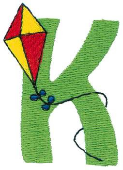 K Kite Machine Embroidery Design