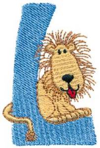 Picture of L Lion Machine Embroidery Design
