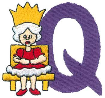 Q Queen Machine Embroidery Design