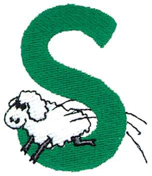 S Sheep Machine Embroidery Design