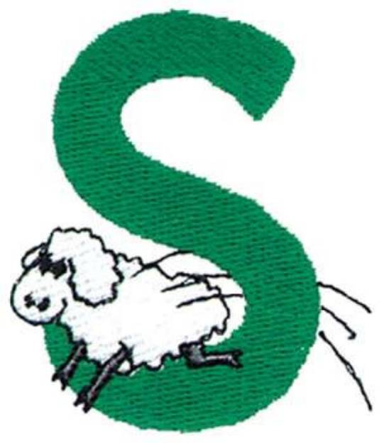 Picture of S Sheep Machine Embroidery Design