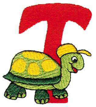 T Turtle Machine Embroidery Design
