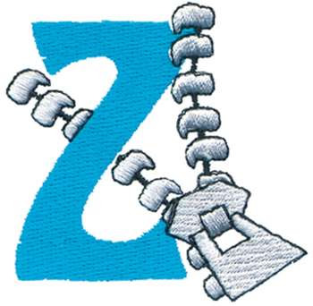 Z Zipper Machine Embroidery Design