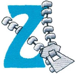 Picture of Z Zipper Machine Embroidery Design