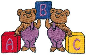 ABC Bears Machine Embroidery Design