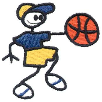 Basketball Player Machine Embroidery Design