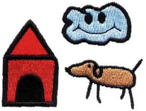 Picture of Stick Dog Machine Embroidery Design