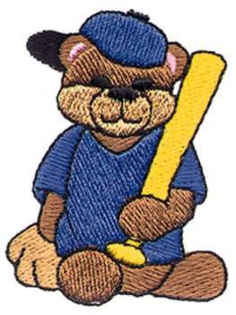 Picture of Baseball Bear Machine Embroidery Design