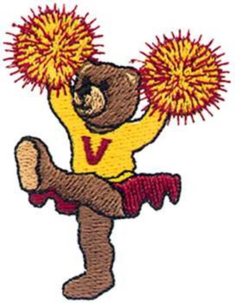 Picture of Cheerleader Bear Machine Embroidery Design
