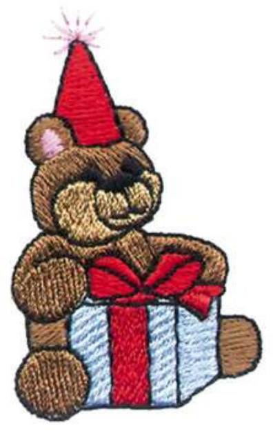 Picture of Birthday Bear Machine Embroidery Design