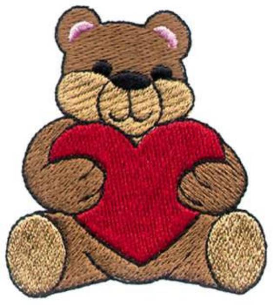 Picture of Bear & Heart Machine Embroidery Design