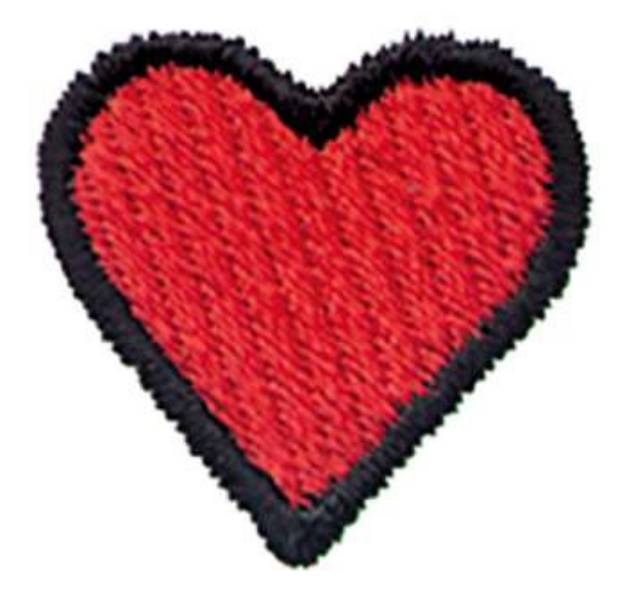 Picture of Filled Heart Machine Embroidery Design