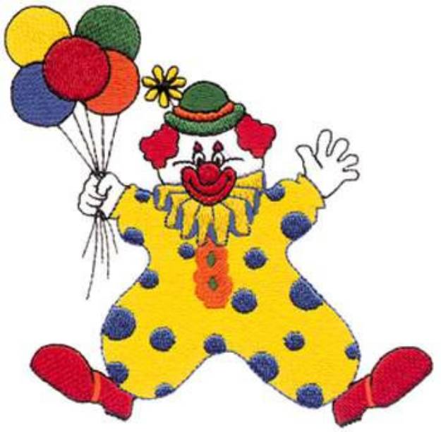 Picture of Birthday Clown Machine Embroidery Design