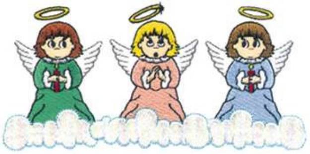 Picture of 3 Little Angels Machine Embroidery Design