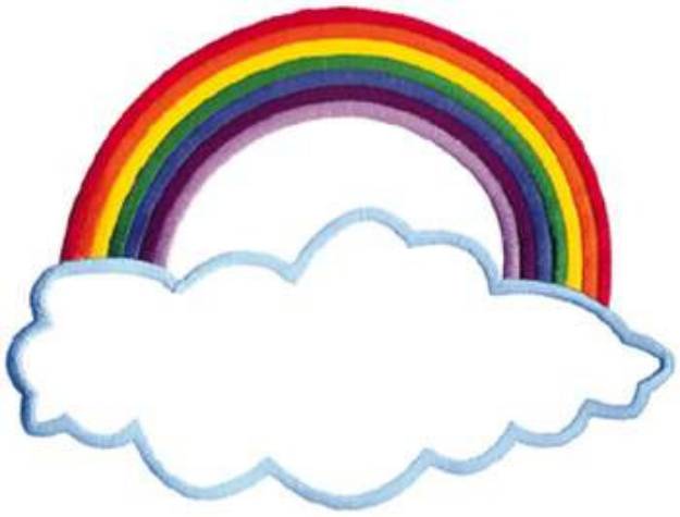 Picture of Rainbow & Cloud Machine Embroidery Design